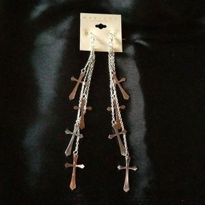 *Brand New* Cross Dangle Earrings